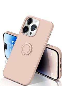 iPhone14 Pro ケース リング付き (ピンク)