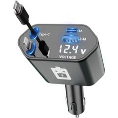 車 充電器 シガーソケット 車充電気スマホ用 Type-C100W/Ligh