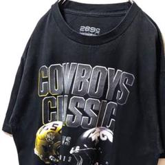 289Cアパレル LSU vs TCU デカロゴ Tシャツ ブラック黒L古着