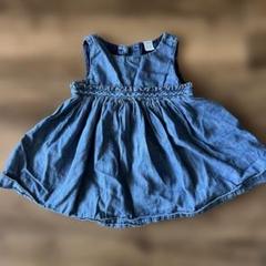 babyGAP デニム ノースリーブ フレアワンピース 6-12m