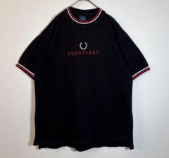 FRED PERRY フレッドペリー　センター刺繍ロゴリンガー　鹿子　Tシャツ