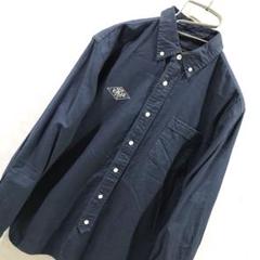 CALEE キャリー ロゴ ワークシャツ ネイビー M