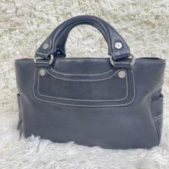 セリーヌ ブギーバッグ ハンドバッグ レザー ブラック シルバー金具 トリオンフ 極美品✨セリーヌ ブギーバッグ ハンドバッグ レザー トリオンフ
