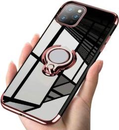 iPhone6/6sケース クリアTPU リング付き ピンク
