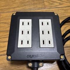 オーディオ用　６口電源タップ（金属筐体）B 大注目 オーディオ用 6口電源タップ（金属筐体）B ケーブル