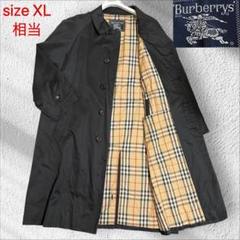 【美品】バーバリー　ステンカラーコート　ロング丈　裏ノバチェック　メンズXL 美品】バーバリーステンカラーコートロング丈裏ノバチェックメンズXL
