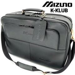 K-KLUB限定◆MIZUNO◆本革グローブレザーマネージャーバッグ黒 1124