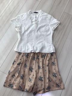 コムサイズム 半袖シャツ キュロット 2点セット