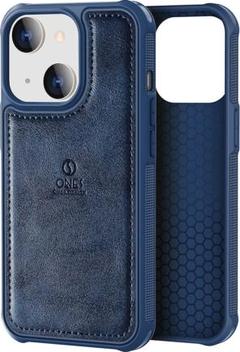 ONES iPhone 14 proレザー スマホケース ネイビー 大人