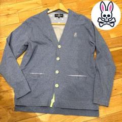 クール】 Psycho Bunny カーディガン Lサイズ ブルー - メルカリ