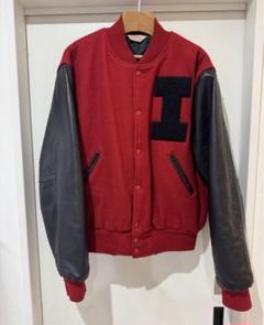 【レア・美品】Gem sportswear スタジャン　レッド　本革