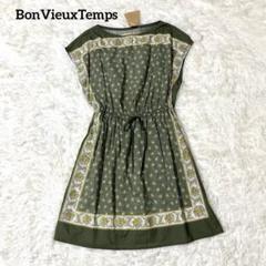 ボンヴュータン BonVieuxTemps フラワー ワンピース チュニック