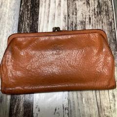 【イルビゾンテ】ブラウンレザーがま口財布