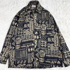 GILDAS 長袖シャツ 柄シャツ 奇抜柄 Lsize相当