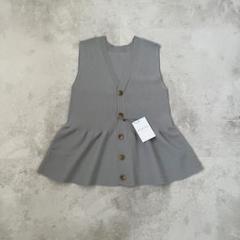 新品タグ付き MACPHEE グレー ニットベスト 新品タグ付き MACPHEE グレー ニットベスト