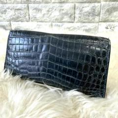 ✨新品未使用✨　BOTTEGAVENETA 長財布　クロコ　エンボスクロコ　刻印 Yahoo!オークション -「ボッテガヴェネタ クロコダイル 財布」の
