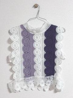 【美品】Antique boutiqueレース編みノースリーブトップス