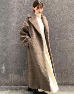 美品CASA FLINE カーサフライン　ボア　ロングコート　ウール CASA FLINE ボアウールロングコート カーサフライン