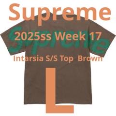Supreme 25ss Intarsia S/S Top ブラウン L
