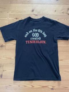 テンダーロイン　Tシャツ　XL　ネイビー　両面プリント　肉厚生地　ピスネーム刺繍 TENDERLOIN テンダーロイン HELL ON WHEELS T-TEE ホイール
