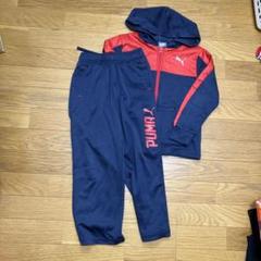 PUMA ジャージ上下セット 100cm~ ネイビー/レッド