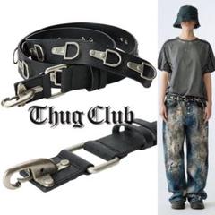 新品タグ付 THUG CLUB フルメタル レザーベルト Y2K 国内正規品