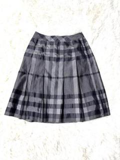 BURBERRY LONDON メガチェック プリーツスカート 36 巻 美品】BURBERRY LONDON メガチェック プリーツスカート 36 巻