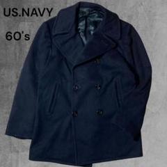 60s US NAVY メルトンウールコート USA製 ブラックvintage