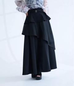 ellno de mavie ジャガードラップスカート【新品未使用】 モﾁｬﾝコラボ】JQウエストキリカエシアースカート/SETUP対応