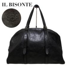 【超美品】イルビゾンテ　ボストンバッグ　革　黒 IL BISONTE / ORIGINAL LEATHER / ボストンバッグ（ボストン