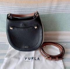 FURLA アフロディーテ ショルダーバッグ バイカラー ブラック