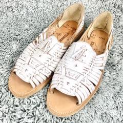 ✨美品✨チャムラ メキシコサンダル レザースリッポン ホワイト