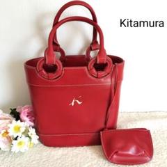 Kitamura レザー 赤 タッセル付き ハンドバッグ Kitamura（ハンドバッグ ・ レッド/赤色系）のフリマアイテム一覧