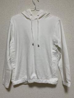ホワイトパーカー　レディーストップス
