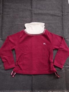 BURBERRY Londonのワインレッド ハイネック 長袖カットソー110