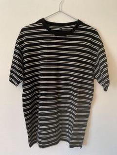 黒と白のストライプ Tシャツ Lサイズ