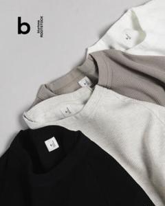 ブラームスblurhms24SSワッフルTシャツカットソーS
