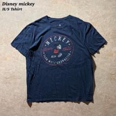Disney mickey半袖Tシャツ白靴ネイビーXL古着CBOY美品レア当時物