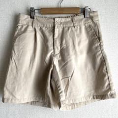 グラシア◆ショートパンツ　ハーフウエストゴム　大きいサイズ　L ベージュ