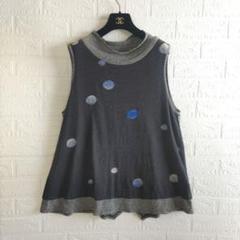 美品✨慈雨 ジウ センソユニコ ドット ボーダー ノースリーブ
