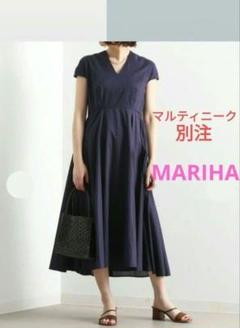 【美品】MARIHA 草原の夢 マリハ マキシ丈 ワンピース ネイビー MARIHA（マリハ）の「MARIHA / 草原の夢のドレス（ワンピース