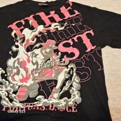 アニメ ワンピース【3L】火拳エース Tシャツ 半袖 ブラック