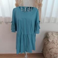 TO BE CHIC44タグ付き新品くすみ水色チュニック
