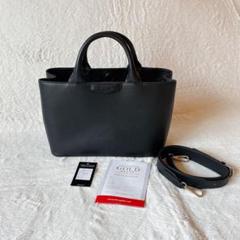[新品］COCOCELUX GOLD レザー ハンドバッグ 2way ブラック