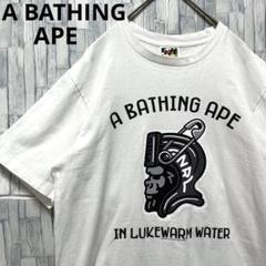 アベイシングエイプ 半袖 Tシャツ M アーチロゴ ホワイト シングルステッチ