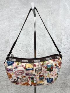 レスポートサック　ハンドバッグ アクセサリーバッグハワイ切手柄