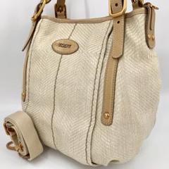 TOD’S トッズ Gライン ショルダーバッグ 2way 編み込み メッシュ