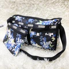 【新品】 レスポートサック　ショルダーバッグ　ポーチ付き ブラック　花柄　紫陽花 m60415260815_1.jpg?1749557748