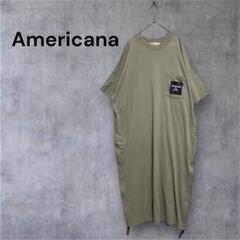 Americana アメリカーナ オリーブ Tシャツワンピースロング 【F】