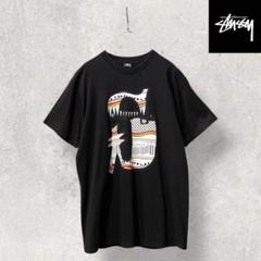 希少 rare OLD STUSSY 黒タグ ラスタ Sロゴ Tシャツ M